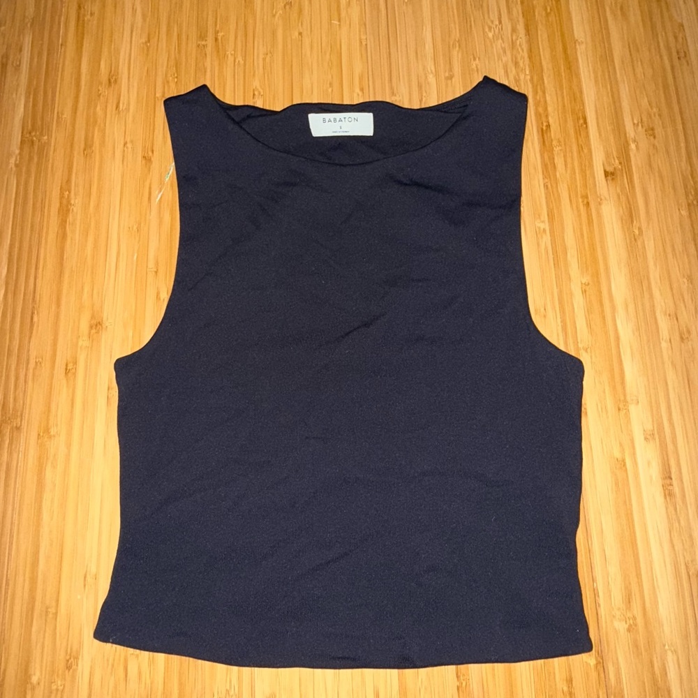 Babaton Black High Neck Sleeveless Top